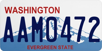 WA license plate AAM0472