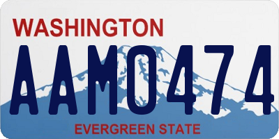 WA license plate AAM0474