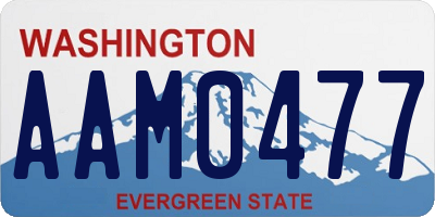 WA license plate AAM0477