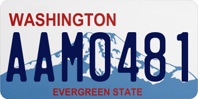 WA license plate AAM0481