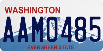 WA license plate AAM0485
