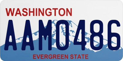 WA license plate AAM0486