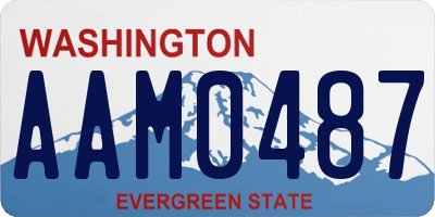 WA license plate AAM0487