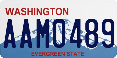 WA license plate AAM0489