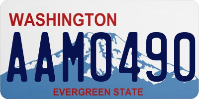 WA license plate AAM0490