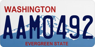 WA license plate AAM0492