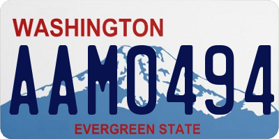 WA license plate AAM0494