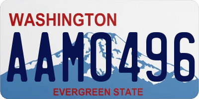 WA license plate AAM0496