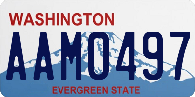 WA license plate AAM0497