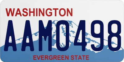 WA license plate AAM0498