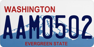 WA license plate AAM0502