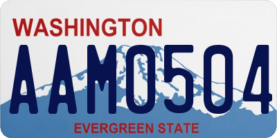 WA license plate AAM0504