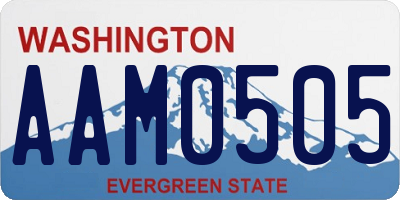 WA license plate AAM0505