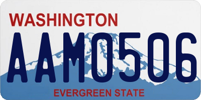WA license plate AAM0506