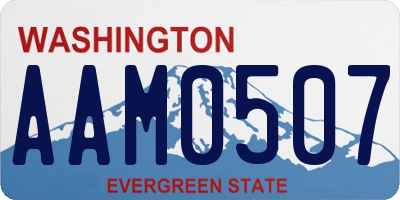 WA license plate AAM0507
