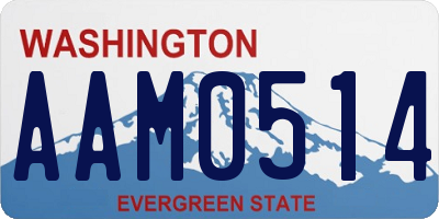 WA license plate AAM0514