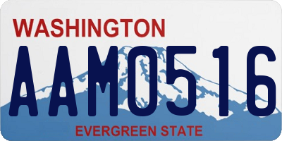 WA license plate AAM0516