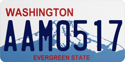 WA license plate AAM0517