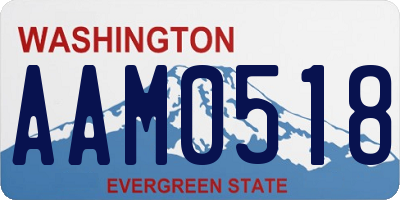 WA license plate AAM0518