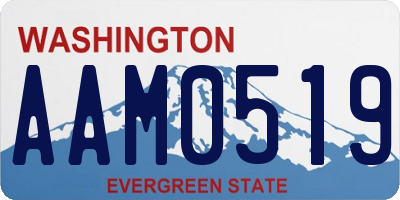 WA license plate AAM0519