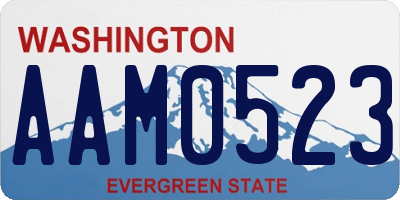 WA license plate AAM0523