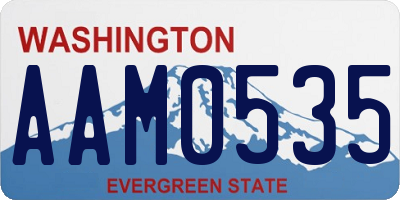 WA license plate AAM0535