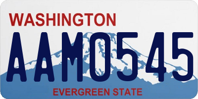 WA license plate AAM0545