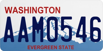 WA license plate AAM0546