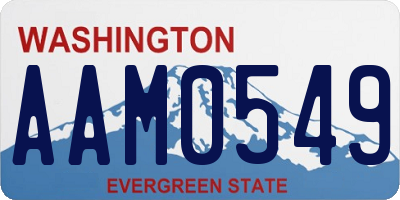WA license plate AAM0549