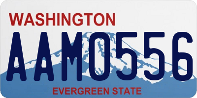 WA license plate AAM0556