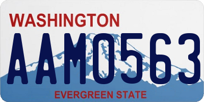 WA license plate AAM0563
