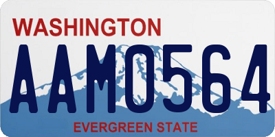 WA license plate AAM0564