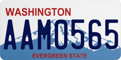 WA license plate AAM0565