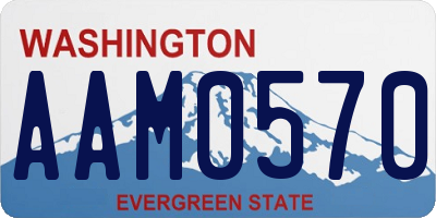 WA license plate AAM0570