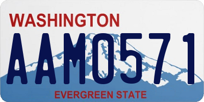 WA license plate AAM0571