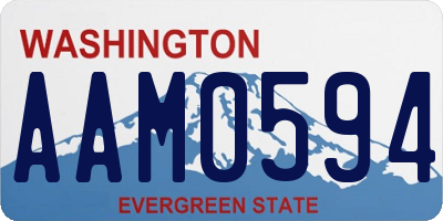WA license plate AAM0594