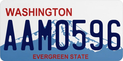 WA license plate AAM0596