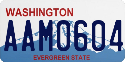 WA license plate AAM0604