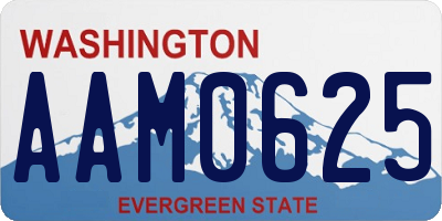 WA license plate AAM0625
