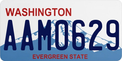 WA license plate AAM0629