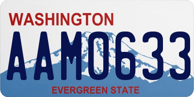 WA license plate AAM0633