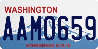 WA license plate AAM0659