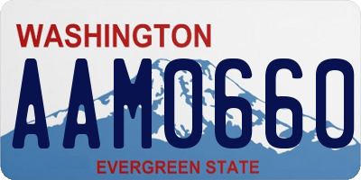 WA license plate AAM0660