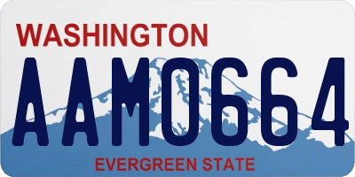 WA license plate AAM0664