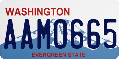 WA license plate AAM0665