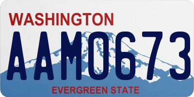 WA license plate AAM0673