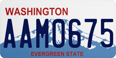 WA license plate AAM0675