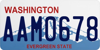 WA license plate AAM0678