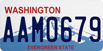 WA license plate AAM0679
