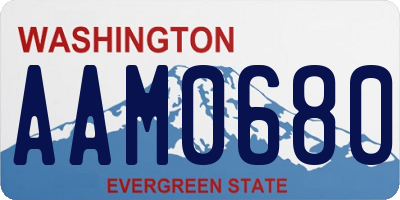 WA license plate AAM0680
